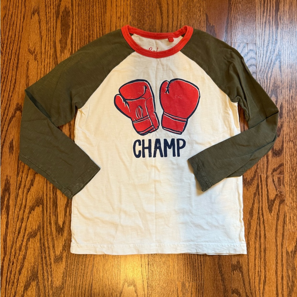 Mini Boden Champ Ringer Tee 7-8 Years